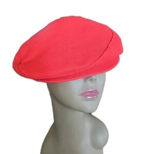 Stetson vintage red cabbie newsboy flat cap linen size Large
